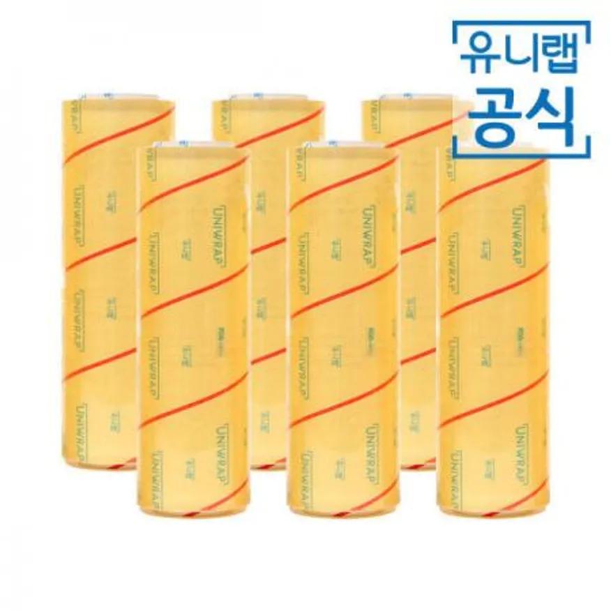 테이팩스 유니랩 대용량 영업용랩 업소용랩 40cm 500M X 6개 이미지