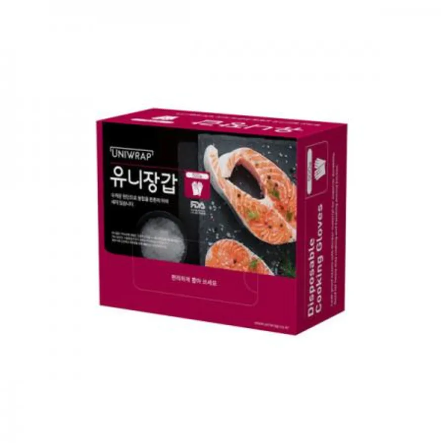 테이팩스 유니랩 일회용 위생 비닐 유니장갑 500매 이미지