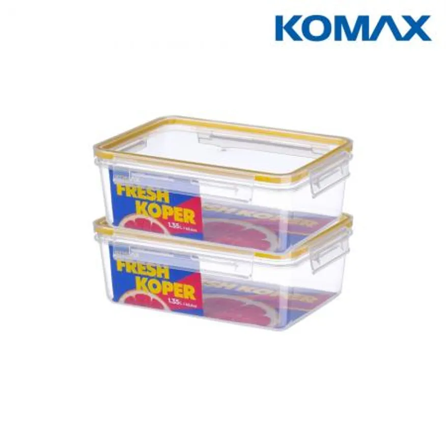 코멕스 밀폐용기 프레시코퍼 직사각3호 1.35L X 2개 이미지