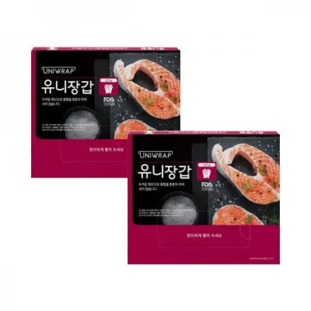 테이팩스 유니랩 일회용 위생 비닐 유니장갑 200매 X 2개 이미지