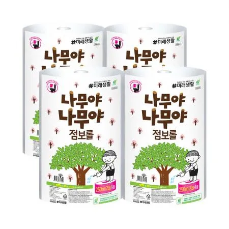 나무야나무야 점보롤 2겹 250M 4롤 X 4개 이미지