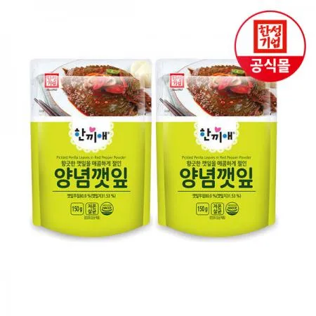 한성기업 한끼애 양념깻잎 150g X 2개