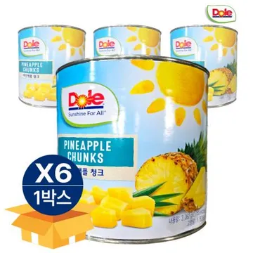 Dole 파인애플 청크 3kg [6개입]