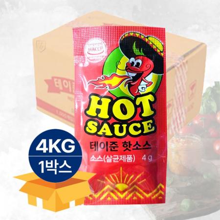 [무료배송] 태원식품 테이준 핫소스 일회용 1박스 (4g*1000개입)