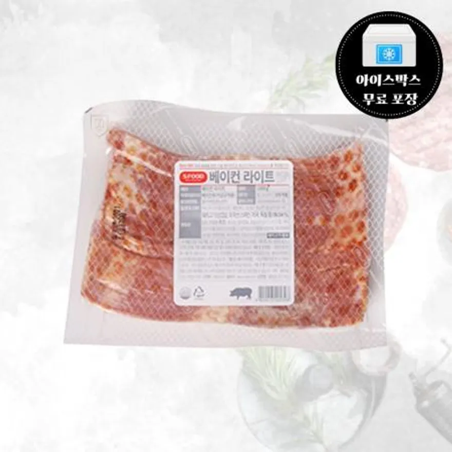 에쓰푸드 베이컨라이트 1kg 냉동 베이커리 돼지고기 이미지