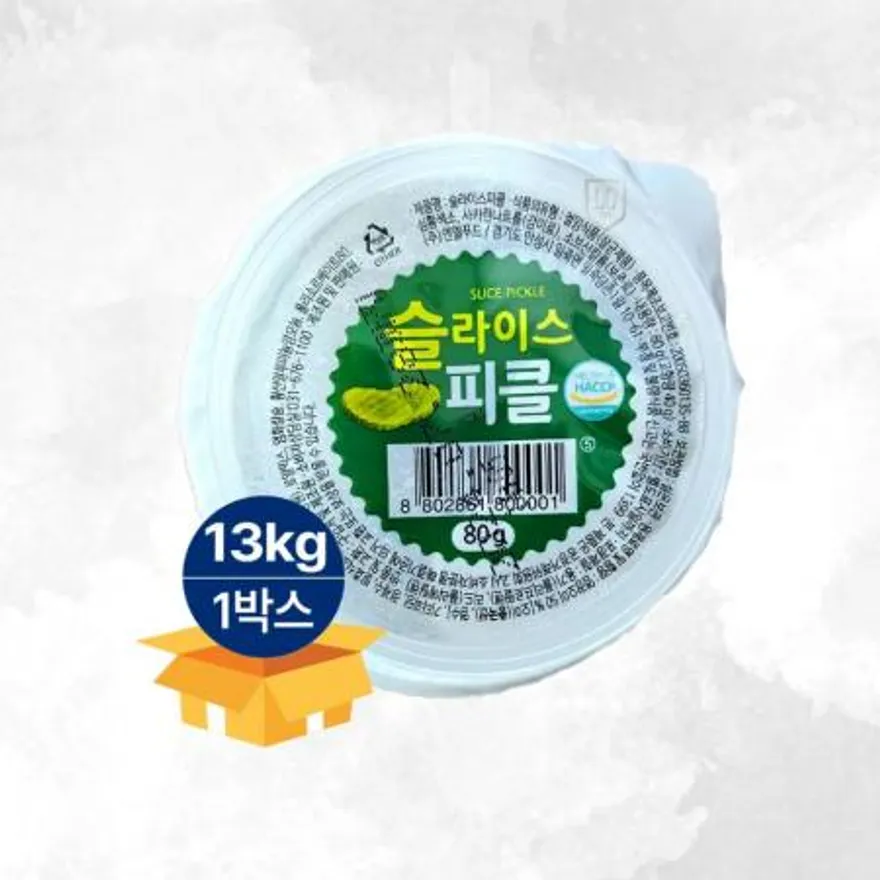 엔엘푸드 오이피클 일회용 컵 80g*168개 1박스 이미지