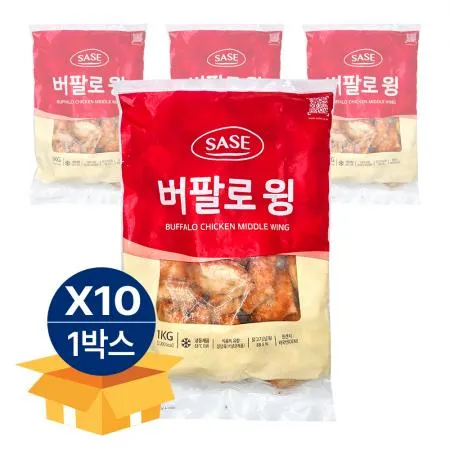 [무료배송] 사세 버팔로윙 1kg 냉동 닭날개 닭고기 치킨튀김