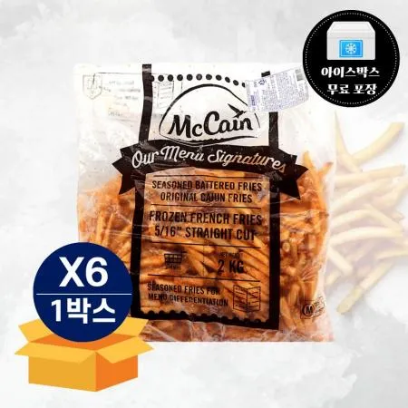 [무료배송] 맥케인 케이준 후라이 감자튀김 냉동감자 2kg