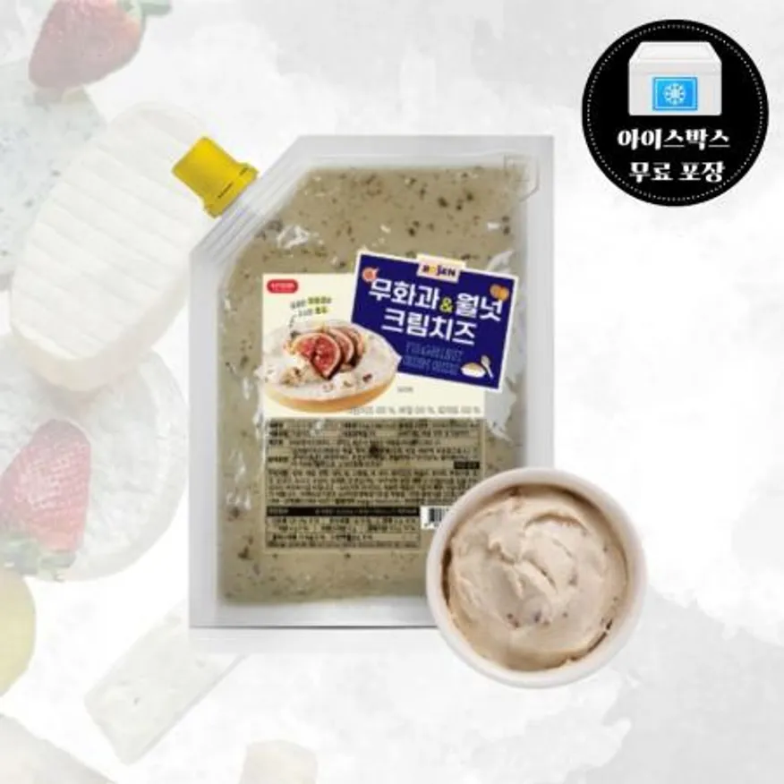로젠치즈 무화과월넛 크림치즈 1kg 냉장 베이글용 베이커리 이미지