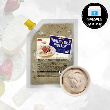 [단품] 로젠치즈 무화과월넛 크림치즈 1kg 냉장 베이글용 베이커리