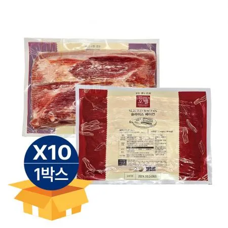 [무료배송] 오뗄 베이컨 슬라이스 1kg 냉동 베이커리 토핑