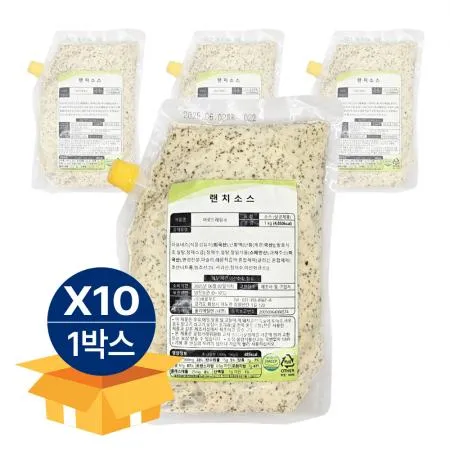[무료배송] 바로푸드 랜치소스 1kg 냉장 렌치소스 샐러드드레싱 이미지