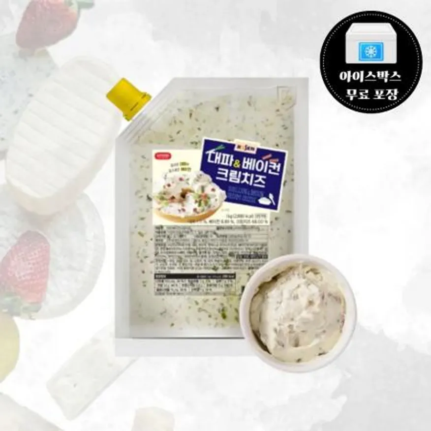 로젠치즈 대파베이컨 크림치즈 1kg 냉장 베이글용 베이커리 이미지