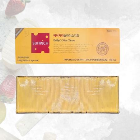 썬리취 베이커리 체다 슬라이스치즈 1.8kg 100매입