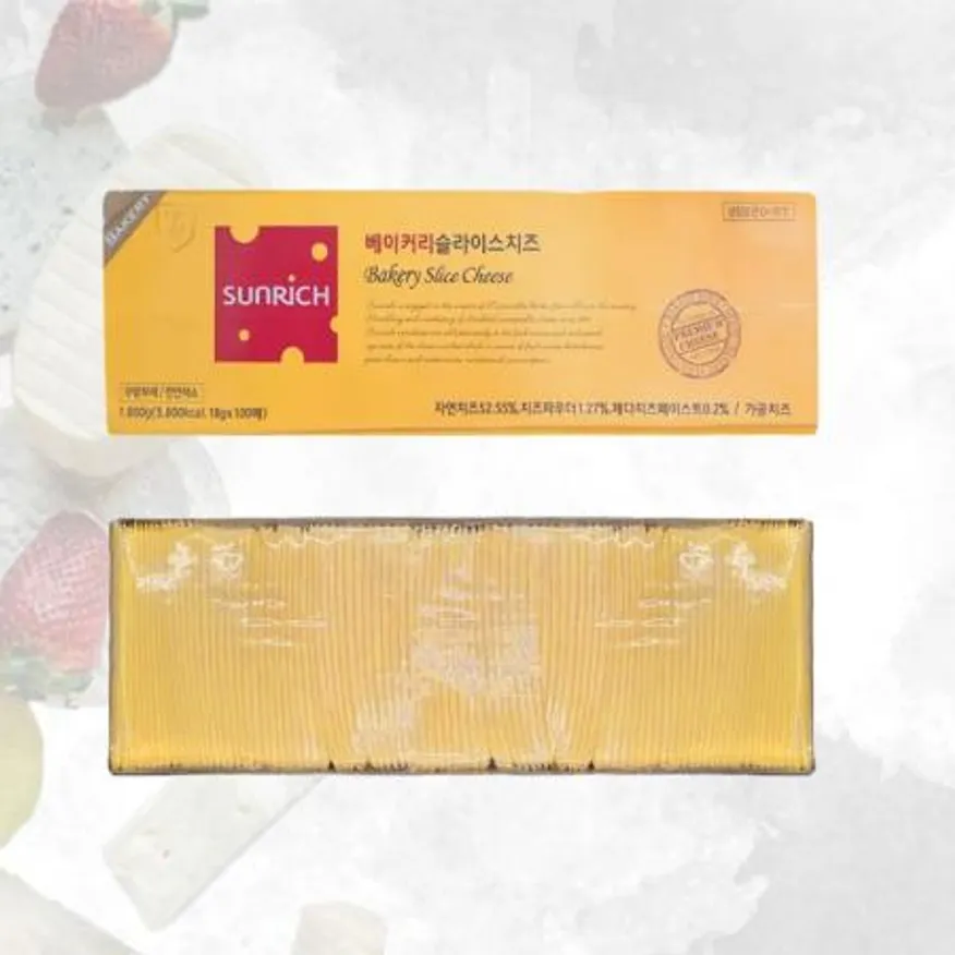 썬리취 베이커리 체다 슬라이스치즈 1.8kg 100매입 이미지