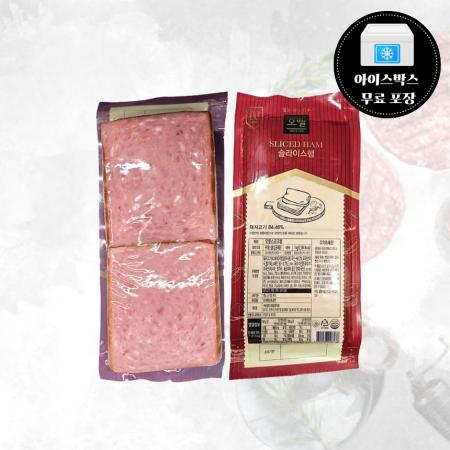 오뗄 스모크햄 슬라이스 1kg 냉장 베이커리 훈제햄
