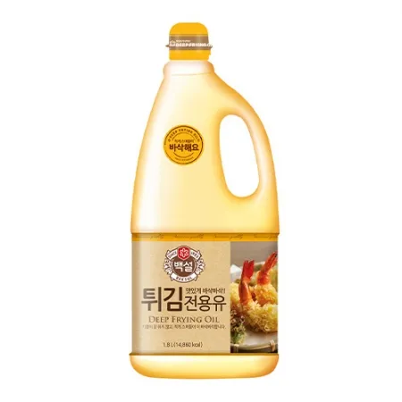 백설 튀김전용유(1.8L 1.651Kg/EA) 이미지