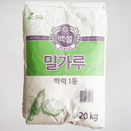 CJ제일제당 백설 밀가루 박력 1등 20kg / 박력분 케이크 과자 튀김 부침 제과 제빵용