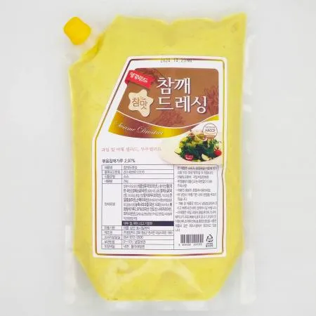 평강푸드 참맛 참깨드레싱 2kg / 치킨 양상추 파스타 콥 샐러드 타다키 두부 드레싱