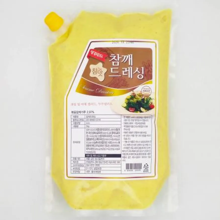 평강푸드 참맛 참깨드레싱 2kg / 치킨 양상추 파스타 콥 샐러드 타다키 두부 드레싱 이미지