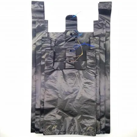 비닐봉투 검은색 중(24×28cm) / 검정색 백색 슈퍼 마트 시장 약국 포장 폴리백 비닐 봉지 생활 이미지