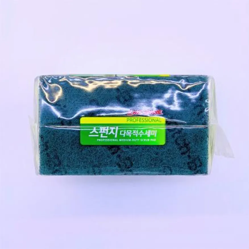 3M 스카치 브라이트 스펀지 다목적 수세미 5입 대형 90x150x30mm / 3M수세미 이미지