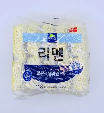 면사랑 냉동라멘 220g x 5개 (1,100g)(5인분) / 냉동면 냉동라면 라면사리 이미지