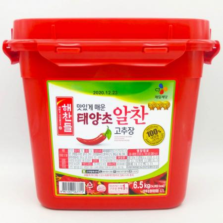 CJ제일제당 해찬들 맛있게 매운 태양초 알찬고추장 6.5kg / 업소용 대용량 이미지