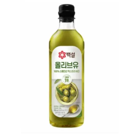 CJ 백설 올리브유 압착 올리브오일 900ml