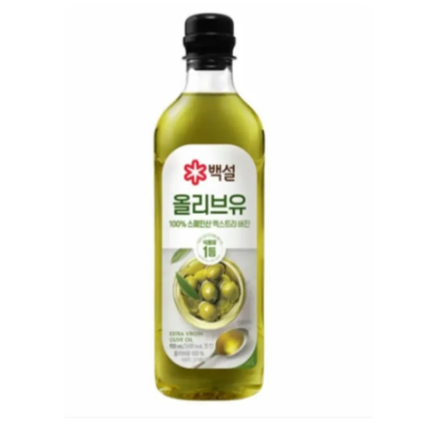CJ 백설 올리브유 압착 올리브오일 900ml 이미지