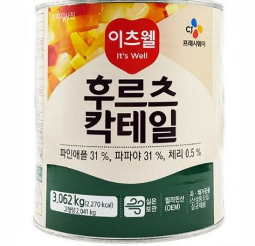 이츠웰 후르츠 칵테일 3.062kg 이미지