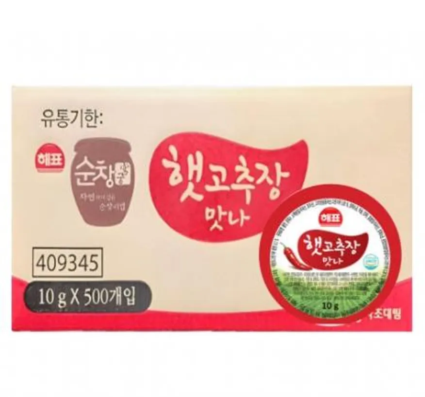일회용 순창 햇고추장 맛나 10gx500개 1회용 고추장 이미지