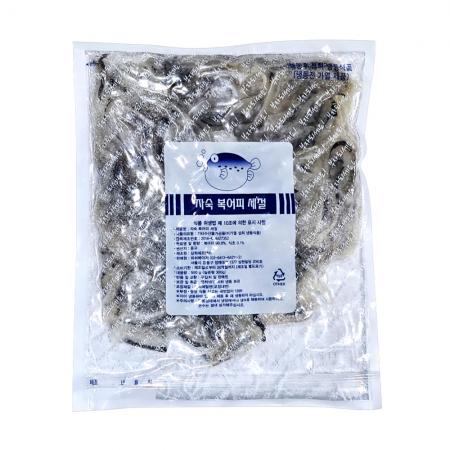 자숙 복어피 세절 500g 복어껍질채 복껍질