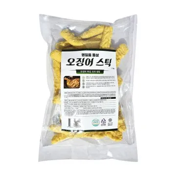 명일품 통살 오징어스틱 1kg 오징어튀김