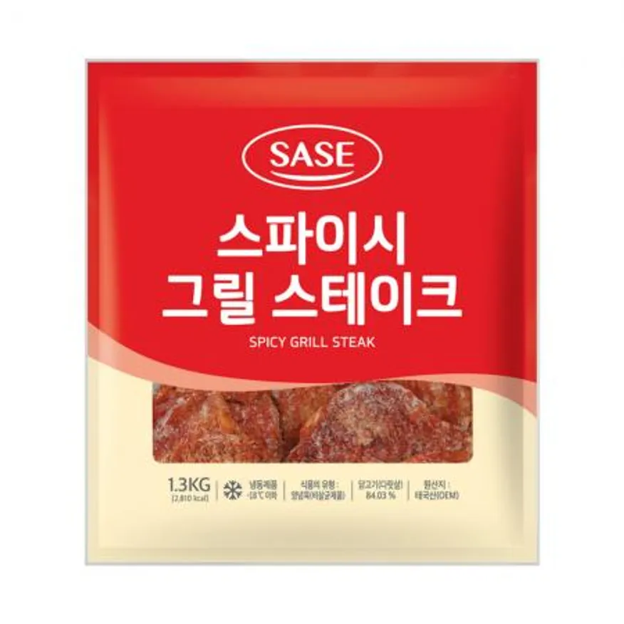 사세 스파이시 그릴 스테이크 1.3kg 닭다리살 치킨스테이크 편의점치킨 이미지