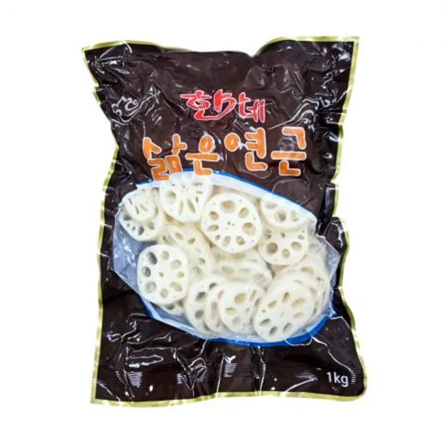 자숙 삶은 연근 1kg 슬라이스 채 이미지