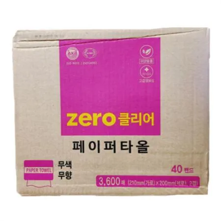 제로 고급 페이퍼타올 핸드타월 3600매 [박스상품] 210mm*200mm