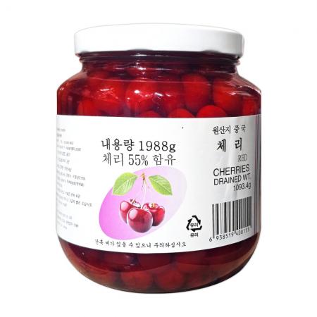명진 마라시노 레드 체리 (꼭지없음) 1.988kg