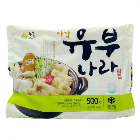 두솔 사각 유부 500g 우동 전골 