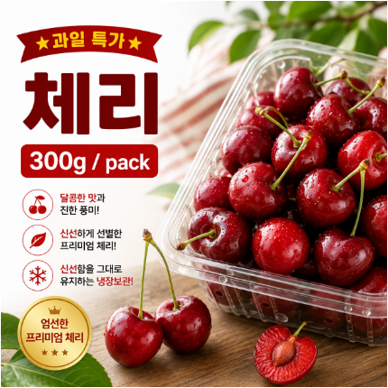 ★과일 특가★ 프리미엄 고당도 생 체리 300g / pack
