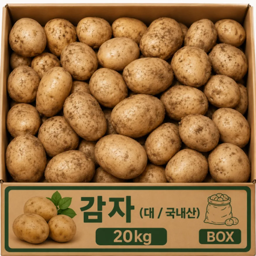 ★알뜰 특가★ 감자 (대 / 국내산) 20kg box 이미지