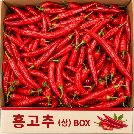 ★알뜰 특가★ 홍고추 (상, 무른상품 일부포함 / 국내산) 10kg 내외 box