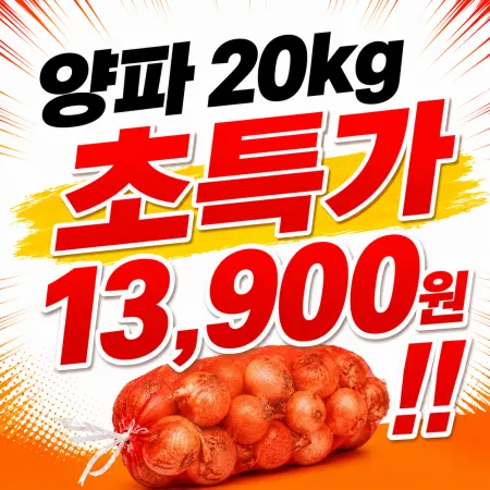 ★알뜰 특가★ 햇 양파 (2번 / 국내산 피양파) 20kg