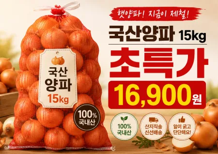 ★알뜰 특가★ 양파 (2번/ 국내산 피양파)15kg