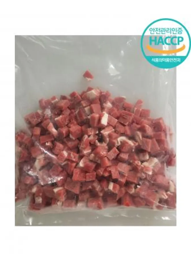 (주)한창미트 우전각 큐브1*1cm(냉동)미국산2kg5팩(10kg) 이미지