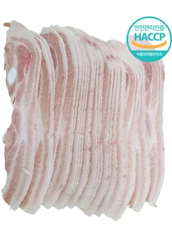 (주)한창미트 냉동삼겹 3mm슬라이스 칠레산2kg5팩(10kg)