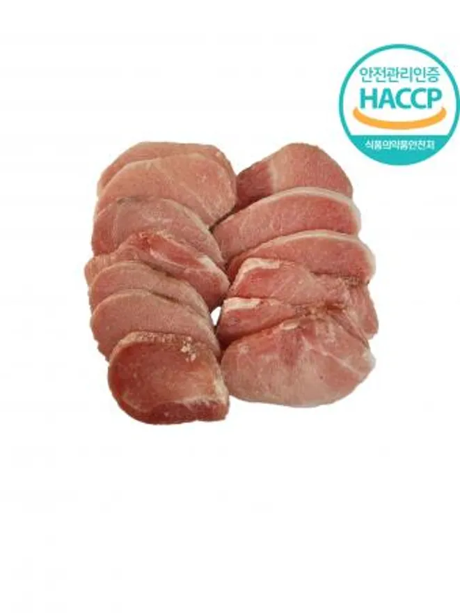 (주)한창미트 돈등심 꿔바로우8mm(냉동)국내산 5kg 2팩(10kg) 이미지