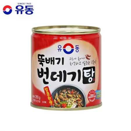 유동 뚝배기 번데기탕(얼큰한 맛) 280g 24개