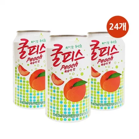 동원 쿨피스복숭아 350ml 24개