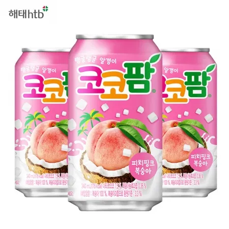 해태 코코팜 피치핑크 캔 340ml 24개